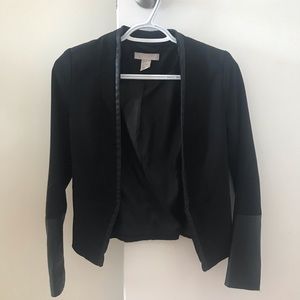 H&M black with leather blazer